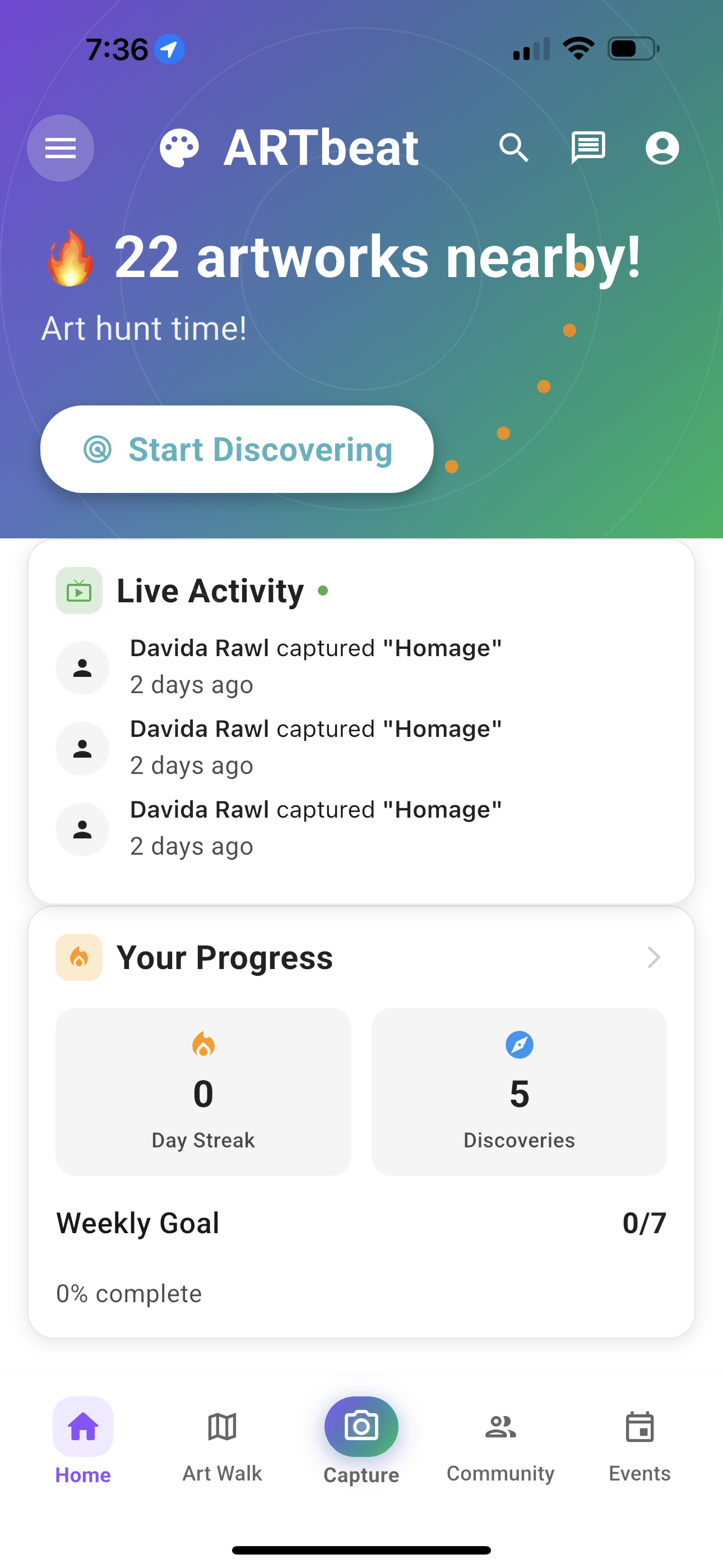 Local ARTbeat App Screenshot 1